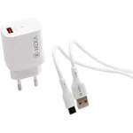شارژر به همراه کابل TYPE C مدل C118C برند نکسا NEXA
