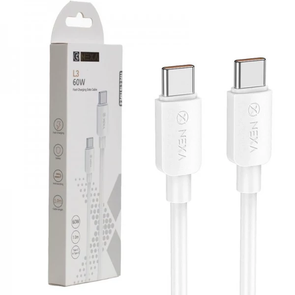 کابل دو سر تایپ سی نکسا(Nexa) مدل L3 طول 1 متر 60w