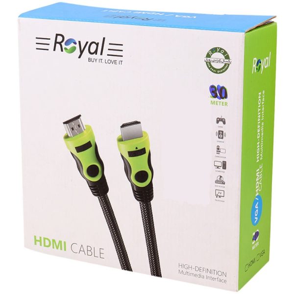 کابل HDMI رویال 19+1 طول 3 متر 4K