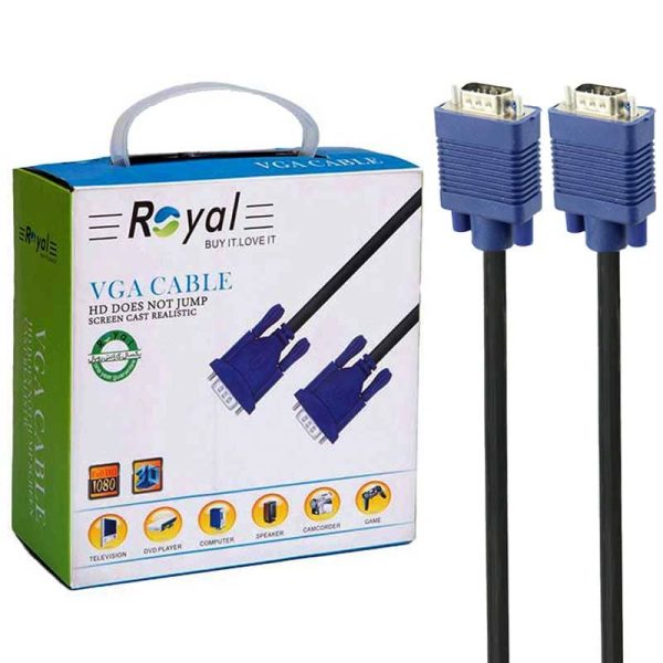 کابل VGA رویال 3+4 طول 50 متر باکس‌ دار